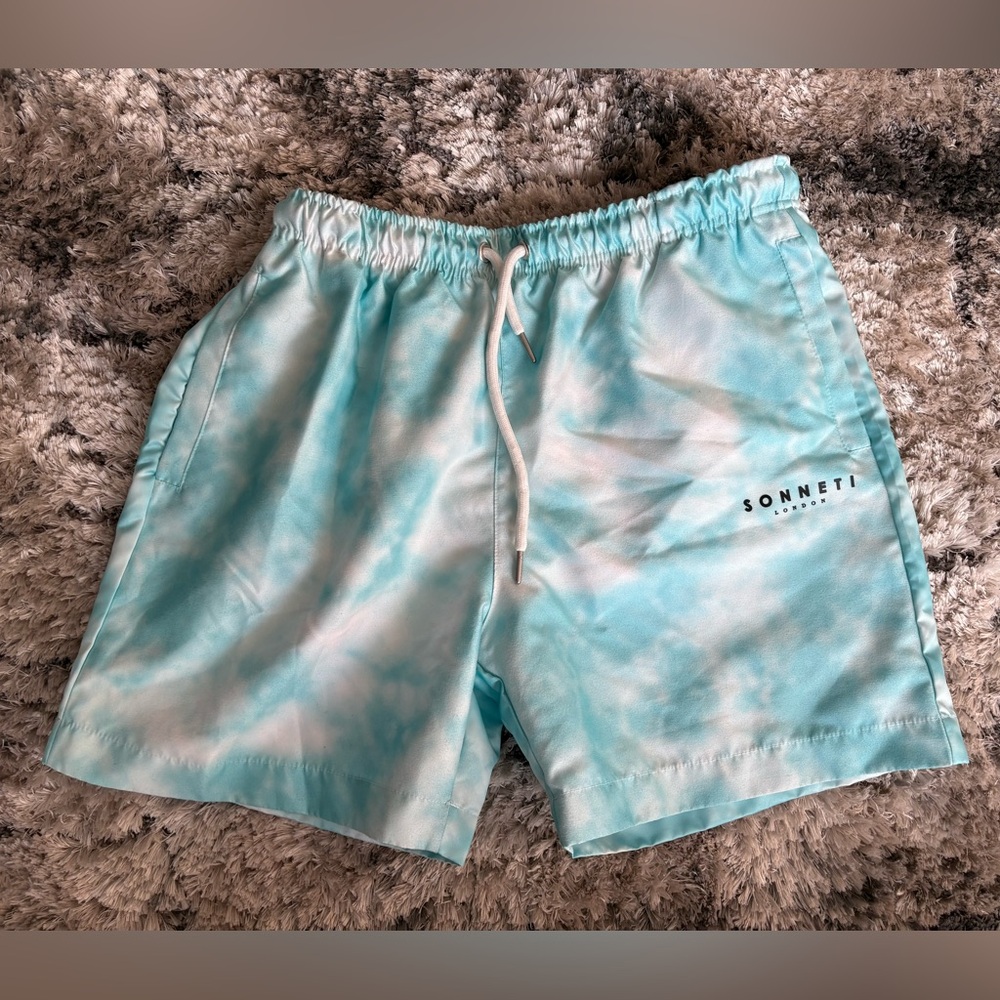 Light Blue Swim Trunks for Men